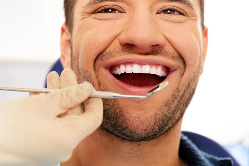A patient smiling during teeth examination in Sterling, CO 